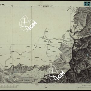 CARTA TOPOGRAFICA DEGLI STATI IN TERRAFERMA DI S.M. IL RE DI SARDEGNA ALLA SCALA DI 1A 50.000. OPERA DEL CORPO REALE DELLO STATO MAGGIORE - FOGLIO N.°XV MONTE MORO