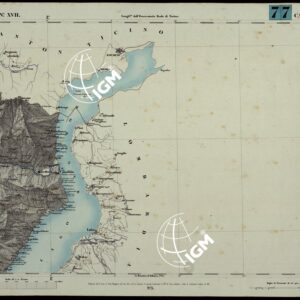 CARTA TOPOGRAFICA DEGLI STATI IN TERRAFERMA DI S.M. IL RE DI SARDEGNA ALLA SCALA DI 1A 50.000. OPERA DEL CORPO REALE DELLO STATO MAGGIORE - FOGLIO N.°XVII CANOBBIO