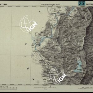 CARTA TOPOGRAFICA DEGLI STATI IN TERRAFERMA DI S.M. IL RE DI SARDEGNA ALLA SCALA DI 1A 50.000. OPERA DEL CORPO REALE DELLO STATO MAGGIORE - FOGLIO N.°XXVI PONT-BEAUVOISIN