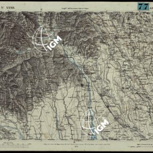 CARTA TOPOGRAFICA DEGLI STATI IN TERRAFERMA DI S.M. IL RE DI SARDEGNA ALLA SCALA DI 1A 50.000. OPERA DEL CORPO REALE DELLO STATO MAGGIORE - FOGLIO N.°XXXII GATTINARA