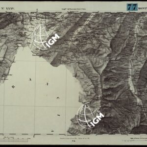 CARTA TOPOGRAFICA DEGLI STATI IN TERRAFERMA DI S.M. IL RE DI SARDEGNA ALLA SCALA DI 1A 50.000. OPERA DEL CORPO REALE DELLO STATO MAGGIORE - FOGLIO N.°XXXV MONTMEILLAN