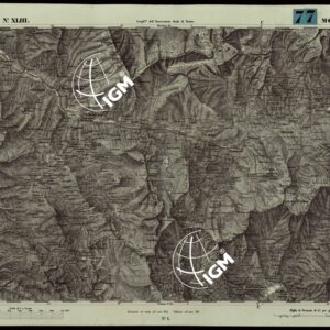 CARTA TOPOGRAFICA DEGLI STATI IN TERRAFERMA DI S.M. IL RE DI SARDEGNA ALLA SCALA DI 1A 50.000. OPERA DEL CORPO REALE DELLO STATO MAGGIORE - FOGLIO N.°XLIII MODANE