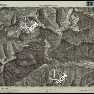 CARTA TOPOGRAFICA DEGLI STATI IN TERRAFERMA DI S.M. IL RE DI SARDEGNA ALLA SCALA DI 1A 50.000. OPERA DEL CORPO REALE DELLO STATO MAGGIORE - FOGLIO N.°XLIV SUSA