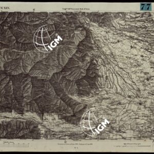 CARTA TOPOGRAFICA DEGLI STATI IN TERRAFERMA DI S.M. IL RE DI SARDEGNA ALLA SCALA DI 1A 50.000. OPERA DEL CORPO REALE DELLO STATO MAGGIORE - FOGLIO N.°XLV CIRIE'