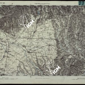 CARTA TOPOGRAFICA DEGLI STATI IN TERRAFERMA DI S.M. IL RE DI SARDEGNA ALLA SCALA DI 1A 50.000. OPERA DEL CORPO REALE DELLO STATO MAGGIORE - FOGLIO N.°53 CHIERI