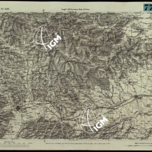 CARTA TOPOGRAFICA DEGLI STATI IN TERRAFERMA DI S.M. IL RE DI SARDEGNA ALLA SCALA DI 1A 50.000. OPERA DEL CORPO REALE DELLO STATO MAGGIORE - FOGLIO N.°LIV ASTI