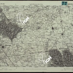 CARTA TOPOGRAFICA DEGLI STATI IN TERRAFERMA DI S.M. IL RE DI SARDEGNA ALLA SCALA DI 1A 50.000. OPERA DEL CORPO REALE DELLO STATO MAGGIORE - FOGLIO N.°55 ALESSANDRIA
