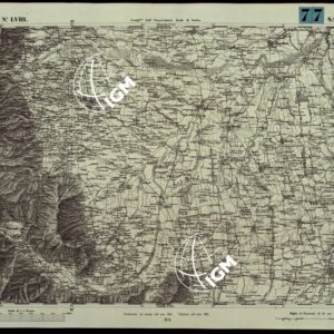 CARTA TOPOGRAFICA DEGLI STATI IN TERRAFERMA DI S.M. IL RE DI SARDEGNA ALLA SCALA DI 1A 50.000. OPERA DEL CORPO REALE DELLO STATO MAGGIORE - FOGLIO N.°LVIII SALUZZO