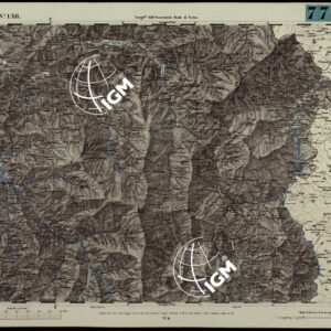 CARTA TOPOGRAFICA DEGLI STATI IN TERRAFERMA DI S.M. IL RE DI SARDEGNA ALLA SCALA DI 1A 50.000. OPERA DEL CORPO REALE DELLO STATO MAGGIORE - FOGLIO N.°LXII BOBBIO