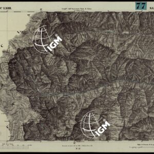 CARTA TOPOGRAFICA DEGLI STATI IN TERRAFERMA DI S.M. IL RE DI SARDEGNA ALLA SCALA DI 1A 50.000. OPERA DEL CORPO REALE DELLO STATO MAGGIORE - FOGLIO N.°LXIII SAMPEYRE