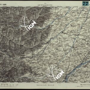 CARTA TOPOGRAFICA DEGLI STATI IN TERRAFERMA DI S.M. IL RE DI SARDEGNA ALLA SCALA DI 1A 50.000. OPERA DEL CORPO REALE DELLO STATO MAGGIORE - FOGLIO N.°LXIV CENTALLO