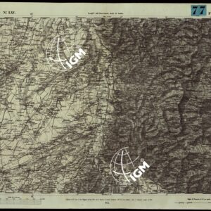 CARTA TOPOGRAFICA DEGLI STATI IN TERRAFERMA DI S.M. IL RE DI SARDEGNA ALLA SCALA DI 1A 50.000. OPERA DEL CORPO REALE DELLO STATO MAGGIORE - FOGLIO N.°LXV FOSSANO