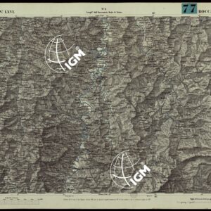 CARTA TOPOGRAFICA DEGLI STATI IN TERRAFERMA DI S.M. IL RE DI SARDEGNA ALLA SCALA DI 1A 50.000. OPERA DEL CORPO REALE DELLO STATO MAGGIORE - FOGLIO N.°LXVI ROCCAVERANO