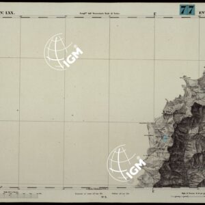 CARTA TOPOGRAFICA DEGLI STATI IN TERRAFERMA DI S.M. IL RE DI SARDEGNA ALLA SCALA DI 1A 50.000. OPERA DEL CORPO REALE DELLO STATO MAGGIORE - FOGLIO N.°LXX ENTRAUNES