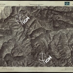 CARTA TOPOGRAFICA DEGLI STATI IN TERRAFERMA DI S.M. IL RE DI SARDEGNA ALLA SCALA DI 1A 50.000. OPERA DEL CORPO REALE DELLO STATO MAGGIORE - FOGLIO N.°LXXI VINADIO