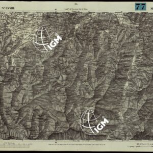 CARTA TOPOGRAFICA DEGLI STATI IN TERRAFERMA DI S.M. IL RE DI SARDEGNA ALLA SCALA DI 1A 50.000. OPERA DEL CORPO REALE DELLO STATO MAGGIORE - FOGLIO N.°LXXIII MONDOVI