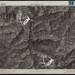 CARTA TOPOGRAFICA DEGLI STATI IN TERRAFERMA DI S.M. IL RE DI SARDEGNA ALLA SCALA DI 1A 50.000. OPERA DEL CORPO REALE DELLO STATO MAGGIORE - FOGLIO N.°LXXXI TENDA
