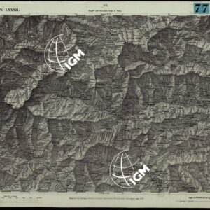 CARTA TOPOGRAFICA DEGLI STATI IN TERRAFERMA DI S.M. IL RE DI SARDEGNA ALLA SCALA DI 1A 50.000. OPERA DEL CORPO REALE DELLO STATO MAGGIORE - FOGLIO N.°LXXXI ORMEA