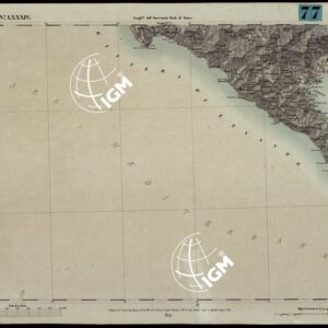 CARTA TOPOGRAFICA DEGLI STATI IN TERRAFERMA DI S.M. IL RE DI SARDEGNA ALLA SCALA DI 1A 50.000. OPERA DEL CORPO REALE DELLO STATO MAGGIORE - FOGLIO N.°LXXXIV  SPEZIA