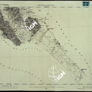 CARTA TOPOGRAFICA DEGLI STATI IN TERRAFERMA DI S.M. IL RE DI SARDEGNA ALLA SCALA DI 1A 50.000. OPERA DEL CORPO REALE DELLO STATO MAGGIORE - FOGLIO N.°LXXXV  SARZANA