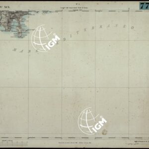 CARTA TOPOGRAFICA DEGLI STATI IN TERRAFERMA DI S.M. IL RE DI SARDEGNA ALLA SCALA DI 1A 50.000. OPERA DEL CORPO REALE DELLO STATO MAGGIORE - FOGLIO N.°XCI NIZZA