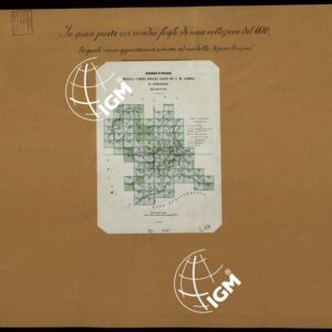 CARTA TOPOGRAFICA DEGLI STATI IN TERRAFERMA DI S.M. IL RE DI SARDEGNA ALLA SCALA DI 1A 50.000 OPERA DEL CORPO REALE DELLO STATO MAGGIORE RIVEDUTI E CORRETTI - QUADRO D'UNIONE