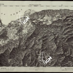 CARTA TOPOGRAFICA DEGLI STATI IN TERRAFERMA DI S.M. IL RE DI SARDEGNA ALLA SCALA DI 1A 50.000 OPERA DEL CORPO REALE DELLO STATO MAGGIORE RIVEDUTI E CORRETTI - FOGLIO N.°VI THONON