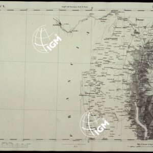CARTA TOPOGRAFICA DEGLI STATI IN TERRAFERMA DI S.M. IL RE DI SARDEGNA ALLA SCALA DI 1A 50.000 OPERA DEL CORPO REALE DELLO STATO MAGGIORE RIVEDUTI E CORRETTI - FOGLIO N.° X SEYSSEL