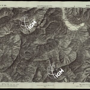 CARTA TOPOGRAFICA DEGLI STATI IN TERRAFERMA DI S.M. IL RE DI SARDEGNA ALLA SCALA DI 1A 50.000 OPERA DEL CORPO REALE DELLO STATO MAGGIORE RIVEDITI E CORRETTI - FOGLIO N.° XX  SALLANCHES