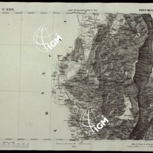 CARTA TOPOGRAFICA DEGLI STATI IN TERRAFERMA DI S.M. IL RE DI SARDEGNA ALLA SCALA DI 1A 50.000 OPERA DEL CORPO REALE DELLO STATO MAGGIORE RIVEDUTI E CORRETTI - FOGLIO N.° XXVI PONT BEAUVOISIN