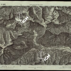 CARTA TOPOGRAFICA DEGLI STATI IN TERRAFERMA DI S.M. IL RE DI SARDEGNA ALLA SCALA DI 1A 50.000 OPERA DEL CORPO REALE DELLO STATO MAGGIORE - riveduti e corretti - FOGLIO N.° XLIV - SUSA
