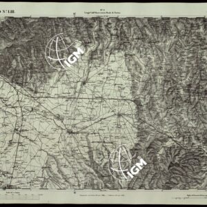 CARTA TOPOGRAFICA DEGLI STATI IN TERRAFERMA DI S.M. IL RE DI SARDEGNA ALLA SCALA DI 1A 50.000 OPERA DEL CORPO REALE DELLO STATO MAGGIORE RIVEDUTI E CORRETTI - FOGLIO N.° LIII CHIERI