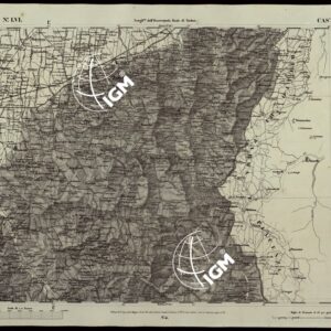 CARTA TOPOGRAFICA DEGLI STATI IN TERRAFERMA DI S.M. IL RE DI SARDEGNA ALLA SCALA DI 1A 50.000 OPERA DEL CORPO REALE DELLO STATO MAGGIORE RIVEDUTI CORRETTI - FOGLIO N.° LVI CASTEGGIO