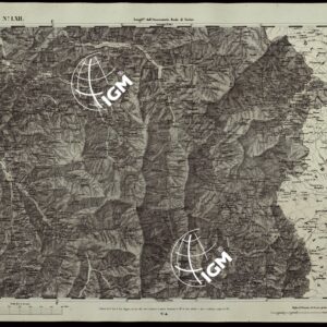 CARTA TOPOGRAFICA DEGLI STATI IN TERRAFERMA DI S.M. IL RE DI SARDEGNA ALLA SCALA DI 1A 50.000 OPERA DEL CORPO REALE DELLO STATO MAGGIORE RIVEDUTI E CORRETTI - FOGLIO N.° LXII BOBBIO