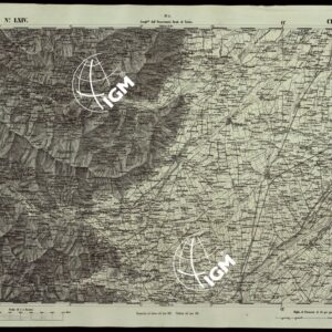 CARTA TOPOGRAFICA DEGLI STATI IN TERRAFERMA DI S.M. IL RE DI SARDEGNA ALLA SCALA DI 1A 50.000 OPERA DEL CORPO REALE DELLO STATO MAGGIORE RIVEDUTI E CORRETTI - FOGLIO N.° LXIV CENTALLO