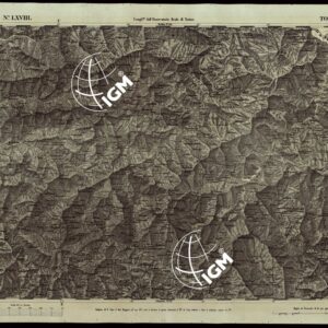 CARTA TOPOGRAFICA DEGLI STATI IN TERRAFERMA DI S.M. IL RE DI SARDEGNA ALLA SCALA DI 1A 50.000 OPERA DEL CORPO REALE DELLO STATO MAGGIORE RIVEDUTI E CORRETTI - FOGLIO N.° LXVIII TORRIGLIA