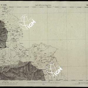 CARTA TOPOGRAFICA DEGLI STATI IN TERRAFERMA DI S.M. IL RE DI SARDEGNA ALLA SCALA DI 1A 50.000 OPERA DEL CORPO REALE DELLO STATO MAGGIORE RIVEDUTI E CORRETTI - FOGLIO N.° LXIX MONTE PENNA