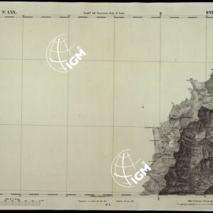 CARTA TOPOGRAFICA DEGLI STATI IN TERRAFERMA DI S.M. IL RE DI SARDEGNA ALLA SCALA DI 1A 50.000 OPERA DEL CORPO REALE DELLO STATO MAGGIORE RIVEDUTI E CORRETTI - FOGLIO N.° LXX ENTRAUNES