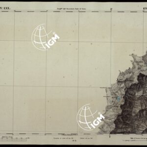 CARTA TOPOGRAFICA DEGLI STATI IN TERRAFERMA DI S.M. IL RE DI SARDEGNA ALLA SCALA DI 1A 50.000 OPERA DEL CORPO REALE DELLO STATO MAGGIORE RIVEDUTI E CORRETTI - FOGLIO N.° LXX ENTRAUNES
