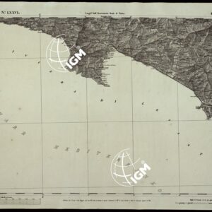 CARTA TOPOGRAFICA DEGLI STATI IN TERRAFERMA DI S.M. IL RE DI SARDEGNA ALLA SCALA DI 1A 50.000 OPERA DEL CORPO REALE DELLO STATO MAGGIORE RIVEDUTI E CORRETTI - FOGLIO N.° LXXVI CHIAVARI