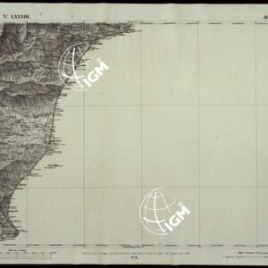 CARTA TOPOGRAFICA DEGLI STATI IN TERRAFERMA DI S.M. IL RE DI SARDEGNA ALLA SCALA DI 1A 50.000 OPERA DEL CORPO REALE DELLO STATO MAGGIORE RIVEDUTI E CORRETTI - FOGLIO N.° LXXXIII ALBENGA