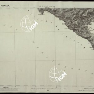 CARTA TOPOGRAFICA DEGLI STATI IN TERRAFERMA DI S.M. IL RE DI SARDEGNA ALLA SCALA DI 1A 50.000. OPERA DEL CORPO REALE DELLO STATO MAGGIORE - FOGLIO N.°LXXXIV SPEZIA