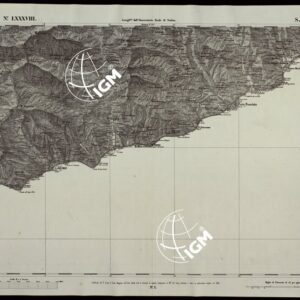 CARTA TOPOGRAFICA DEGLI STATI IN TERRAFERMA DI S.M. IL RE DI SARDEGNA ALLA SCALA DI 1A 50.000 OPERA DEL CORPO REALE DELLO STATO MAGGIORE RIVEDUTI E CORRETTI - FOGLIO N.° LXXXVIII SAN REMO