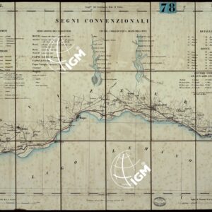 CARTA TOPOGRAFICA DEGLI STATI IN TERRAFERMA DI S.M. IL RE DI SARDEGNA ALLA SCALA DI 1.A 50.000. OPERA DEL CORPO REALE DELLO STATO MAGGIORE FOGLIO N.°2. LAUSANNE (MONTATA SU TELA A STACCHI)