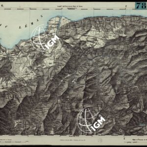 CARTA TOPOGRAFICA DEGLI STATI IN TERRAFERMA DI S.M. IL RE DI SARDEGNA ALLA SCALA DI 1.A 50.000. OPERA DEL CORPO REALE DELLO STATO MAGGIORE - FOGLIO N.°6. THONON