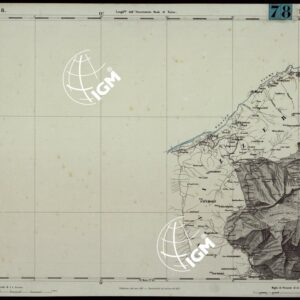 CARTA TOPOGRAFICA DEGLI STATI IN TERRAFERMA DI S.M. IL RE DI SARDEGNA ALLA SCALA DI 1.A 50.000. OPERA DEL CORPO REALE DELLO STATO MAGGIORE - FOGLIO N.°8. MONTE LEONE + DOCUMENTAZIONE DI AGGIORNAMENTO