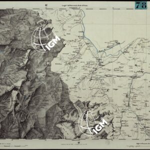 CARTA TOPOGRAFICA DEGLI STATI IN TERRAFERMA DI S.M. IL RE DI SARDEGNA ALLA SCALA DI 1.A 50.000. OPERA DEL CORPO REALE DELLO STATO MAGGIORE - FOGLIO N.°13. VALLORCINE