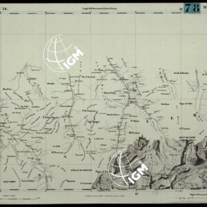 CARTA TOPOGRAFICA DEGLI STATI IN TERRAFERMA DI S.M. IL RE DI SARDEGNA ALLA SCALA DI 1.A 50.000. OPERA DEL CORPO REALE DELLO STATO MAGGIORE - FOGLIO N.°14. MONTE CERVINO + DOCUMENTO DI AGGIORNAMENTO