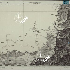 CARTA TOPOGRAFICA DEGLI STATI IN TERRAFERMA DI S.M. IL RE DI SARDEGNA ALLA SCALA DI 1.A 50.000. OPERA DEL CORPO REALE DELLO STATO MAGGIORE - FOGLIO N.°15. MONTE MORO + DOCUMENTO DI AGGIORNAMENTO
