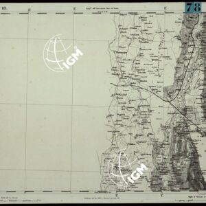 CARTA TOPOGRAFICA DEGLI STATI IN TERRAFERMA DI S.M. IL RE DI SARDEGNA ALLA SCALA DI 1.A 50.000. OPERA DEL CORPO REALE DELLO STATO MAGGIORE - FOGLIO N.°18. RUFFIEUX